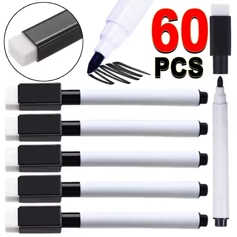 School Supplies - Pennarelli magnetici neri cancellabili a secco