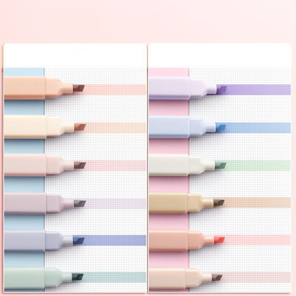 Pastel Highlighter Set Double Ended - Set di evidenziatori pastello dal design