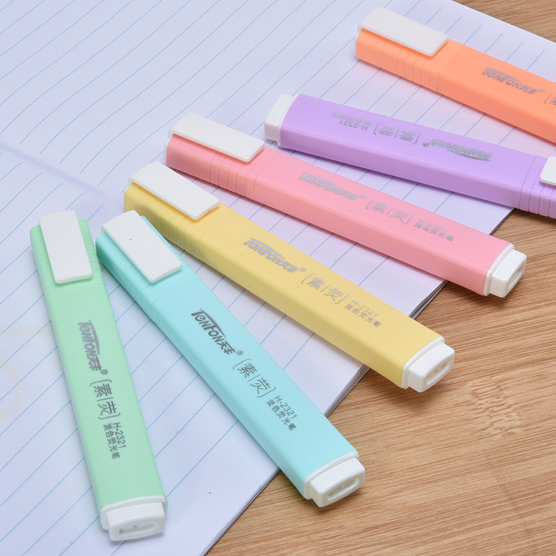 6 Pz/set Forma Piatta Evidenzi - Pastel Highlighter Set Double Ended recensione e prezzo