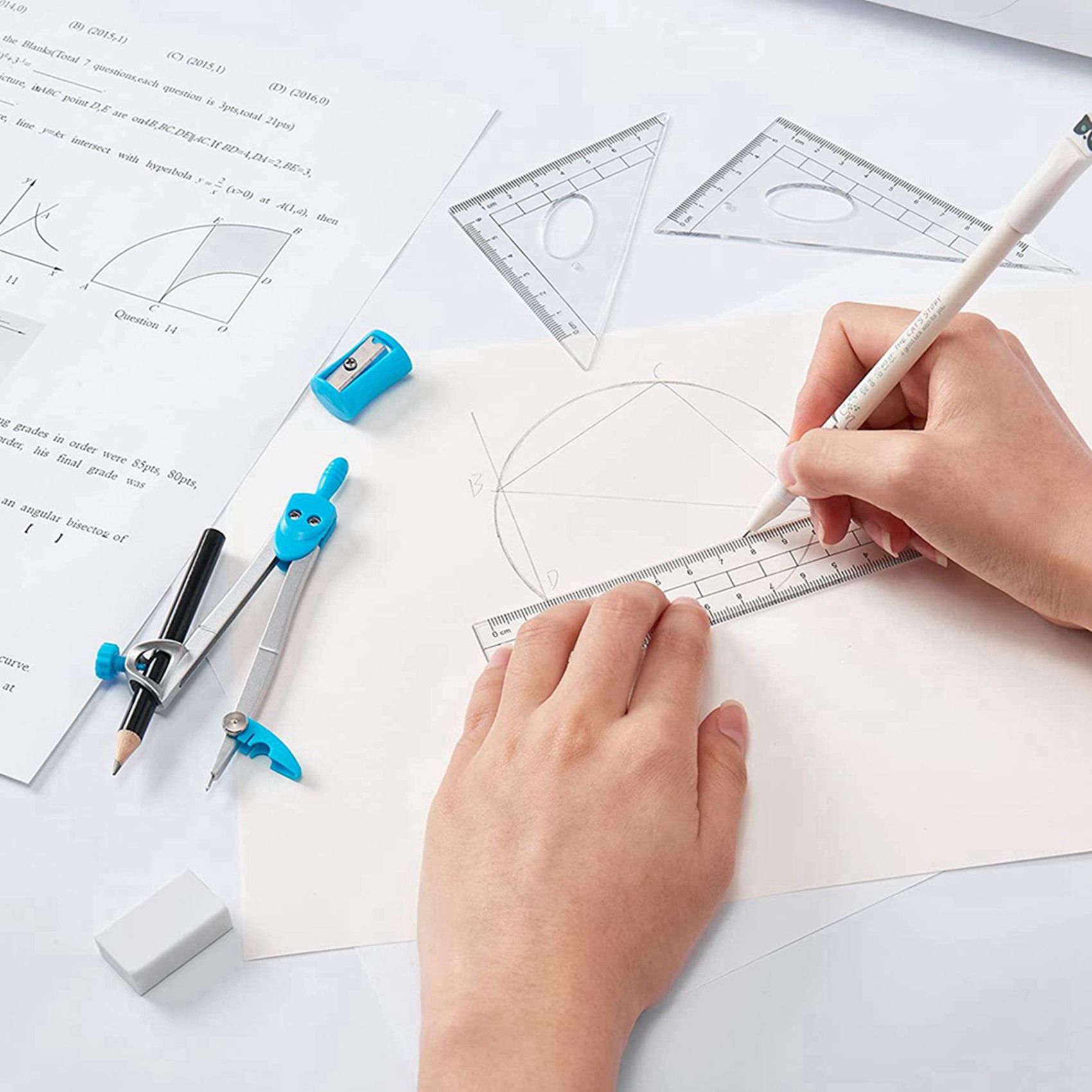 Set di strumenti geometrici di - Math Geometry Set With Compass recensione e prezzo